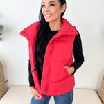 High Neck Puffer Vest - 3 colors! - The Nines