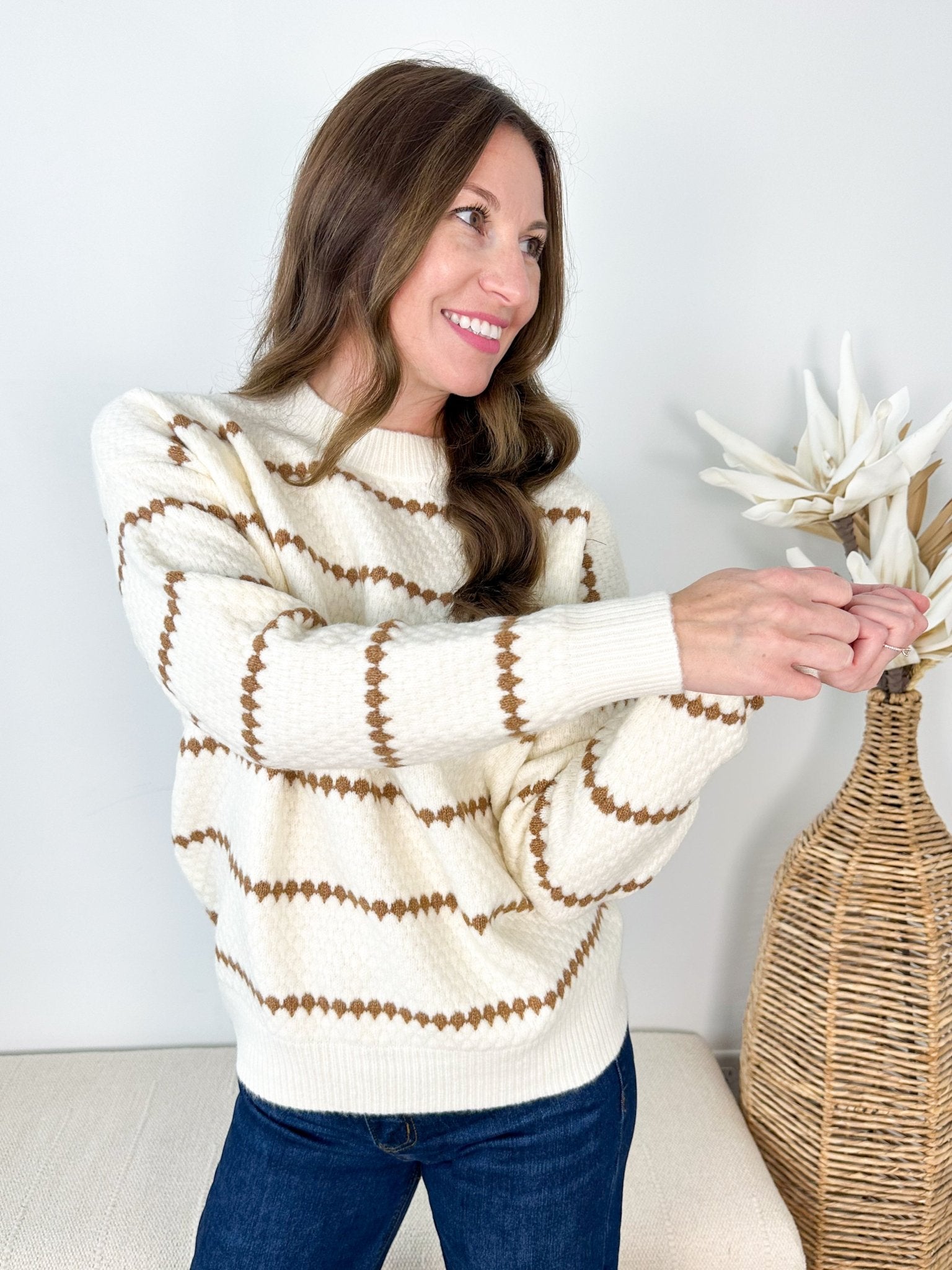 Cozy Little Striped Sweater - 2 colors! - The Nines