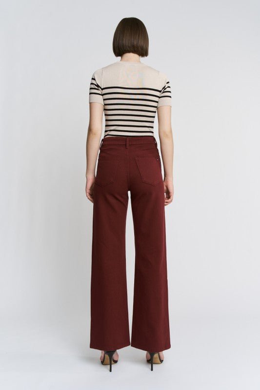 MICA High Rise Burgundy Jean - The Nines
