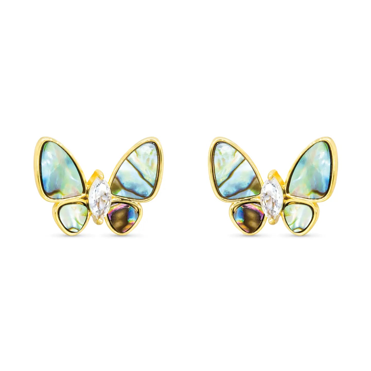 Gold Butterfly Earrings - The Nines
