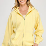 Fleece Boyfriend Zip up Hoodie - 2 Colors! - The Nines