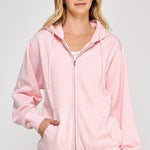 Fleece Boyfriend Zip up Hoodie - 2 Colors! - The Nines