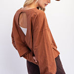 Cropped Long Sleeve Thumbhole Top - 4 Colors! - The Nines