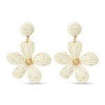 Raffia Flower Earrings - 2 colors! - The Nines