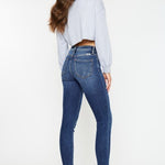 Kan Can High Rise Raw Hem Ankle Skinny - The Nines