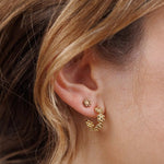 Petite Flower Hoop Earrings - The Nines