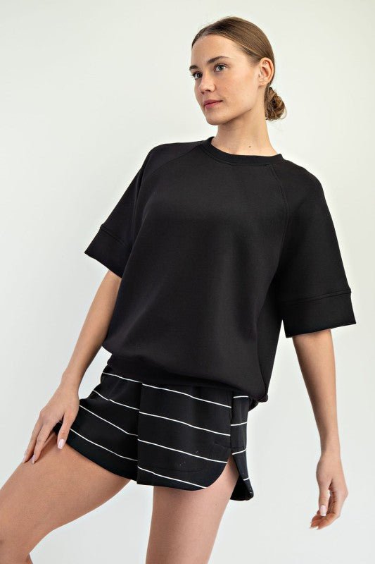 Striped Scuba Tulip Shorts - 2 colors! - The Nines
