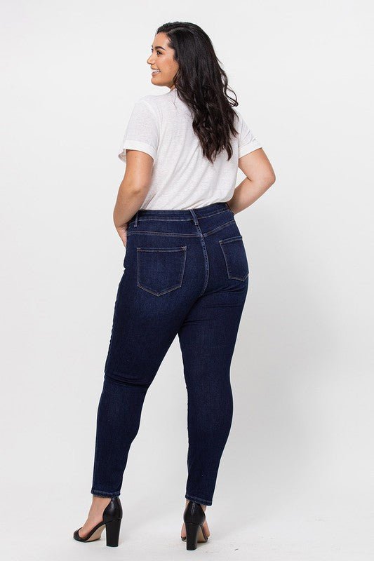 Dark Wash Vervet High Rise Ankle Skinny - The Nines