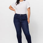 Dark Wash Vervet High Rise Ankle Skinny - The Nines