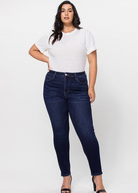 Dark Wash Vervet High Rise Ankle Skinny - The Nines