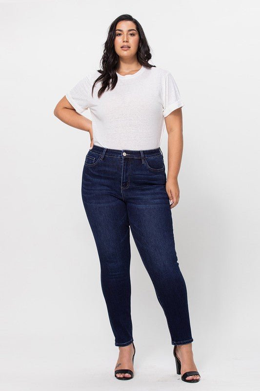 Dark Wash Vervet High Rise Ankle Skinny - The Nines