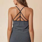 Strappy Back Striped Tank Top - 2 Colors - The Nines