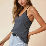 Strappy Back Striped Tank Top - 2 Colors - The Nines