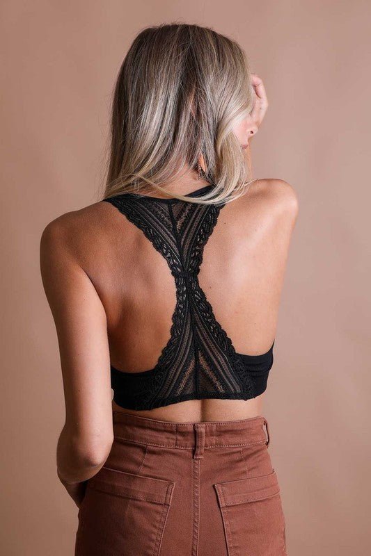Lace Racerback Bralettes - 3 Colors! - The Nines
