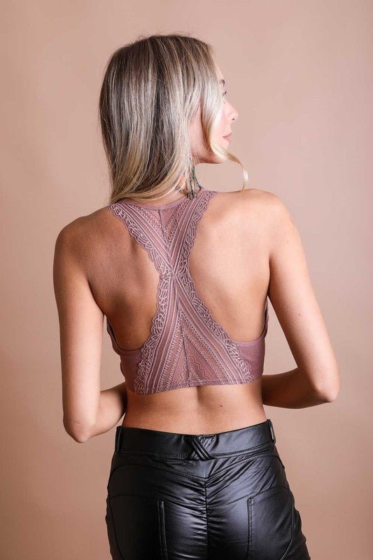 Lace Racerback Bralettes - 3 Colors! - The Nines