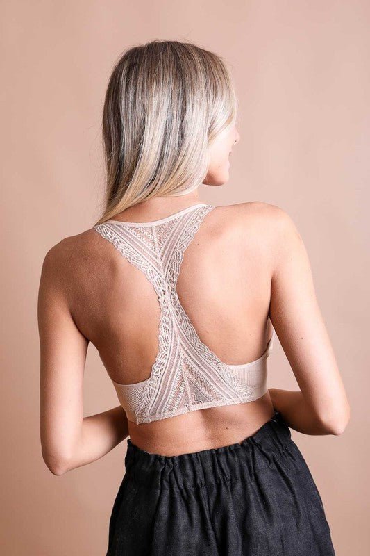Lace Racerback Bralettes - 3 Colors! - The Nines