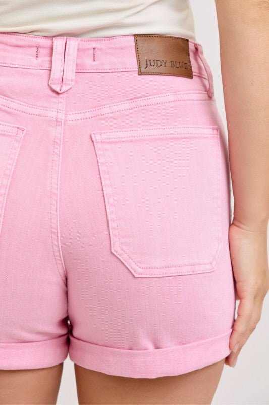 Judy Blue Aurora Weekender Dusty Pink Shorts - The Nines