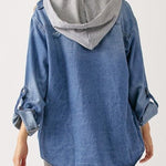 Hooded Denim Pocket Shacket - The Nines