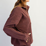 Rae Mode Brushed Quarter Zip Top - 3 Colors! - The Nines