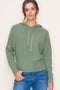 Olive Waffle Dolman Hoodie - FINAL SALE