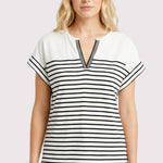 Sutton Striped V - neck Tee - 2 Colors! - The Nines