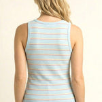 Make My Day Multi Striped Ribbed Tank Top - 2 Colors! - The Nines