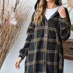 Addison Hooded Plaid Shacket - 2 Colors! - The Nines