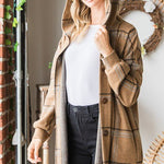Addison Hooded Plaid Shacket - 2 Colors! - The Nines