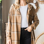 Addison Hooded Plaid Shacket - 2 Colors! - The Nines