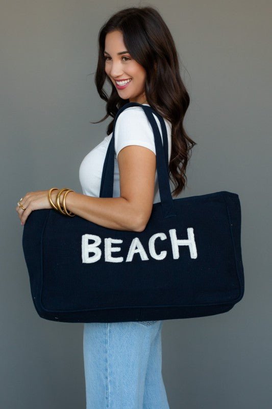 Navy Beach Tote - The Nines