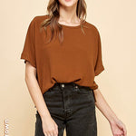 Basic Half Sleeve Top - 3 Colors! - The Nines