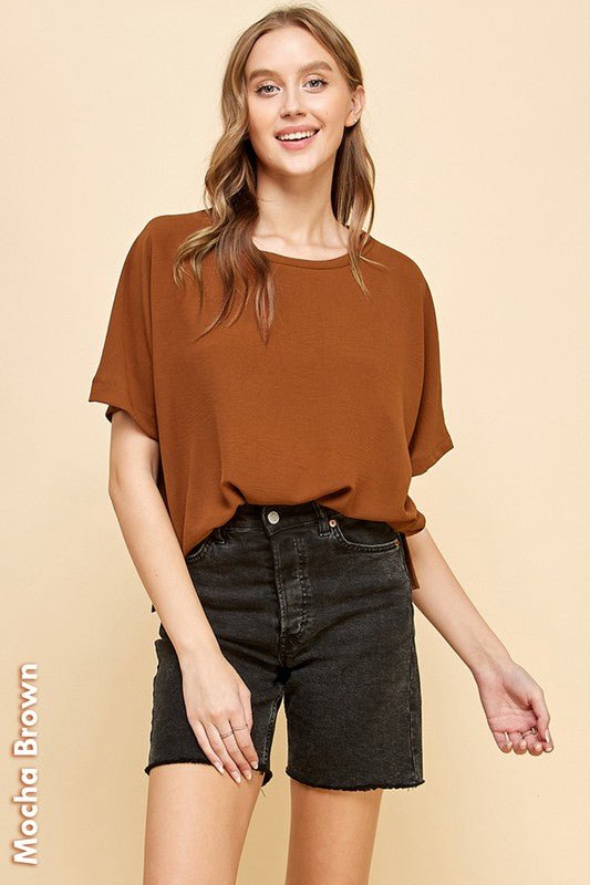 Basic Half Sleeve Top - 3 Colors! - The Nines