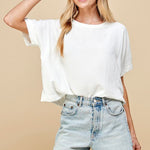 Basic Half Sleeve Top - 3 Colors! - The Nines