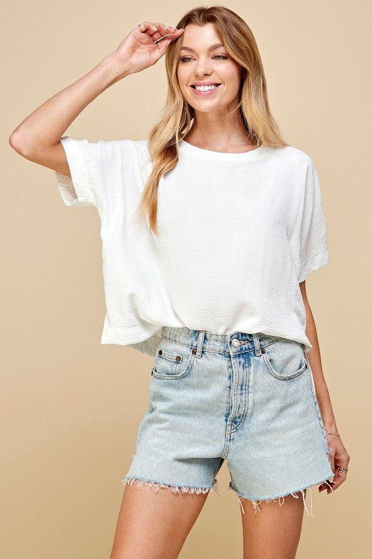 Basic Half Sleeve Top - 3 Colors! - The Nines