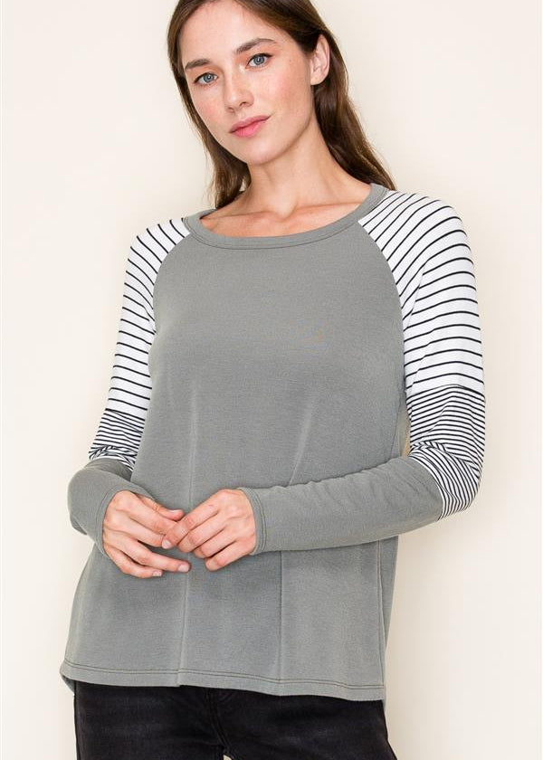 That Friday Feeling Soft Olive Top - The Nines