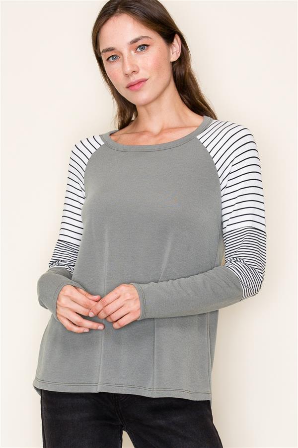 That Friday Feeling Soft Olive Top - The Nines