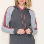 Gray & Dark Mauve Lightweight Soft Hoodie - The Nines