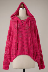 Lace Up Boho Hoodies - 3 Colors!