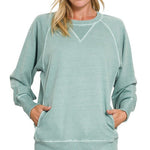 Mineral Wash Pocket Sweatshirts - 2 Colors! - The Nines