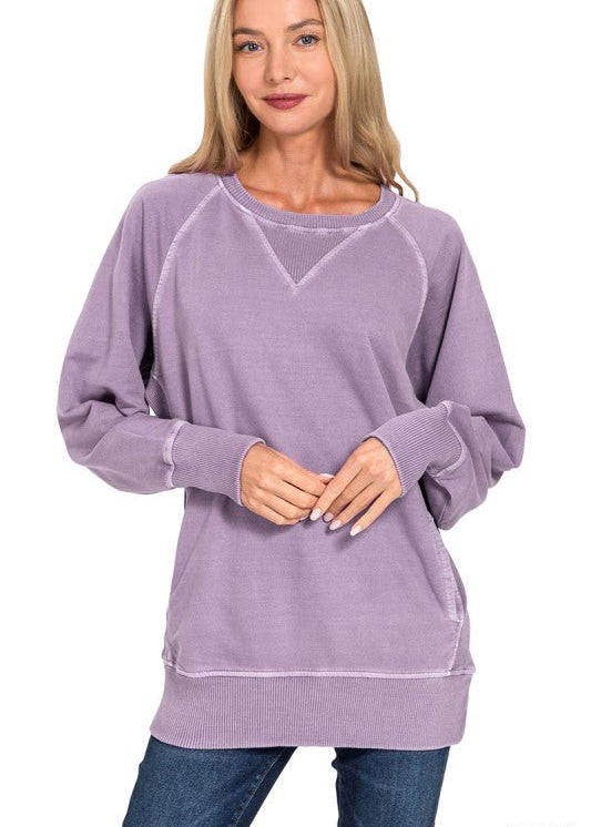 Mineral Wash Pocket Sweatshirts - 2 Colors! - The Nines