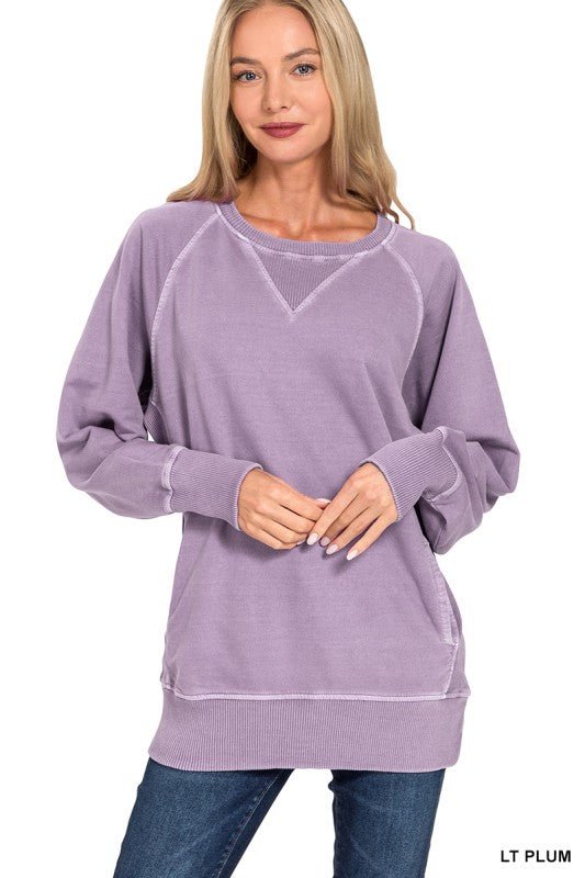 Mineral Wash Pocket Sweatshirts - 2 Colors! - The Nines
