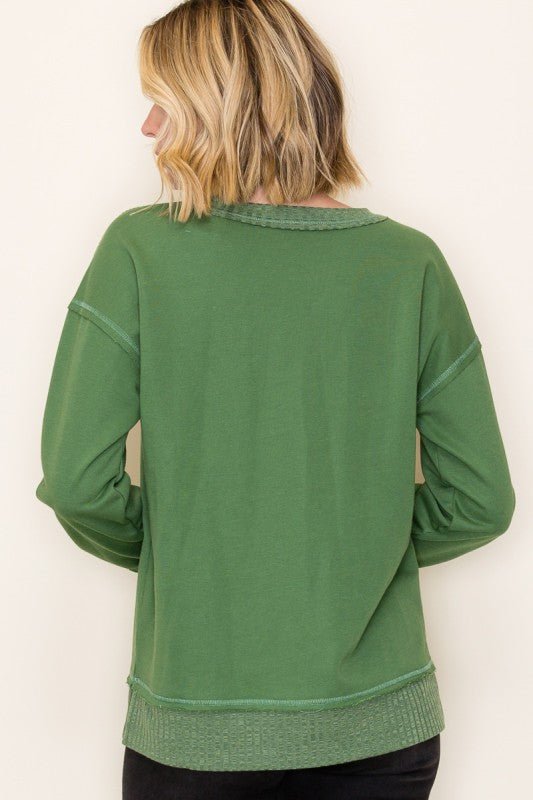 Ribbed Contrast Top - 3 colors! - The Nines