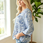 Stitched Hem Kimono Sleeve Top - 2 Colors! - The Nines