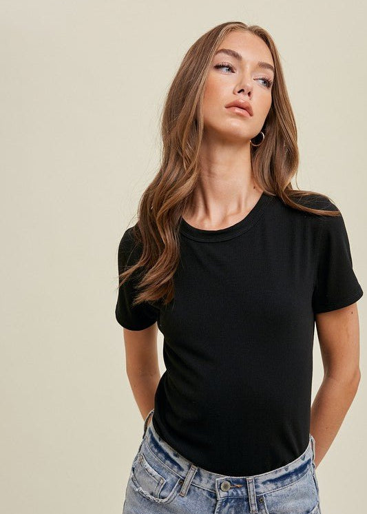 Ribbed Basic Tee - 3 colors! - The Nines