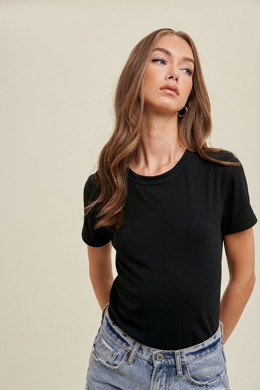 Ribbed Basic Tee - 3 colors! - The Nines