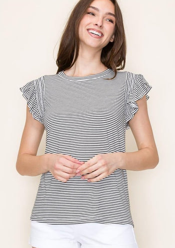 Striped Ruffle Top - 3 Colors!