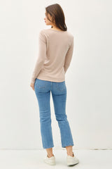 Notched Ultra Soft Basic Long Sleeves - 5 Colors!