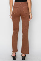 Risen Espresso High Rise Tummy Control Straight Jeans