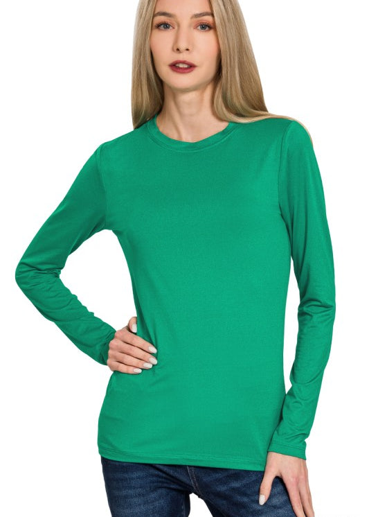 Buttery Soft Microfiber Long Sleeve Top - 5 Colors!