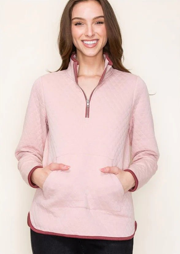 Ava Quilted Lightweight Pullover - 2 colors! - The Nines
